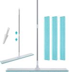 36 Inch Commercial Dust Mop for Hardwood Floors, Heavy Duty Industrial Wet Dry Mops with Telescopic Handle, Includes 3 Microfiber Mop Pads