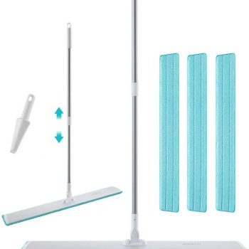36 Inch Commercial Dust Mop for Hardwood Floors, Heavy Duty Industrial Wet Dry Mops with Telescopic Handle, Includes 3 Microfiber Mop Pads