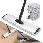 18-Inch Professional Large Microfiber Flat Mop — Floor Cleaning Specialist; Includes 4 Washable & Reusable Mop Pads; Hardwood Floor Cleaning System; Wet & Dry Dust Mop; Features a 61-Inch Extended Stainless Steel Handle