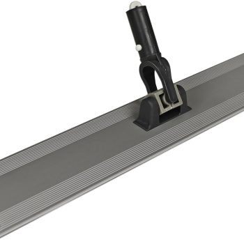 Microfiber Flat Mop Frame – Commercial-Grade Aluminum Alloy Construction, 360° Swivel Design, Velcro Attachment; Lightweight and Durable (Frame Only – 18-Inch, Gray)