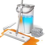 Mop & Bucket Set: 360-Degree Rotating Flat Squeeze Mop (Includes Extended Handle and Squeezer) Mop & Bucket Set: Includes 6 washable microfiber mop pads; suitable for cleaning kitchens, bathrooms, and walls; designed for both wet and dry use—a thoughtful gift for women.