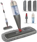 Spray Floor Cleaning Mop (Includes Washable Mop Pad) — Microfiber Wet Mop with 800ml Refillable Bottle; Dusting Mop with Spray Function; Suitable for Cleaning Hardwood, Laminate, Vinyl, and Tile Floors
