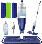 Microfiber Spray Mop — Dual-Use Wet & Dry Hardwood Floor Cleaner; Includes 3 Washable Mop Pads; Flat Mop with Integrated Spray Function; Suitable for Cleaning Tile, Wood, Laminate, Vinyl, and Marble Floors