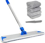 18-Inch Professional Microfiber Mop — Features an aluminum alloy base and stainless steel handle; suitable for floor cleaning. A dual-use dry/wet dust mop designed specifically for hardwood, tile, and laminate flooring.